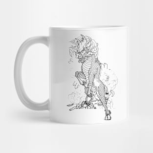 Pencil hand-drawn Kirin Mug